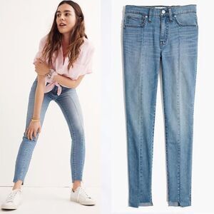 Madewell High Rise Skinny Jeans Seamed Step Hem 25